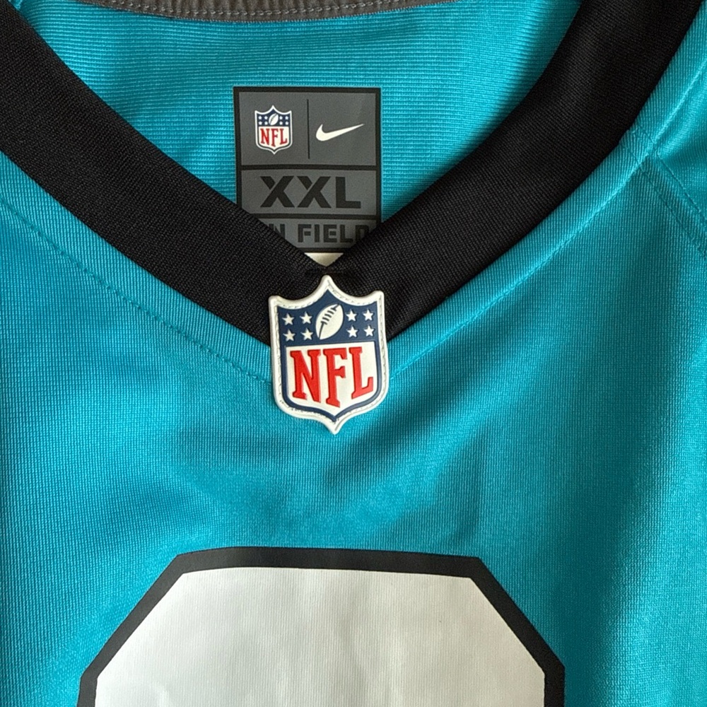 Men’s Nike Jaycee Horn #8 Carolina Panthers Football NFL Jersey Sz 2XL - Blue - Picture 6 of 7